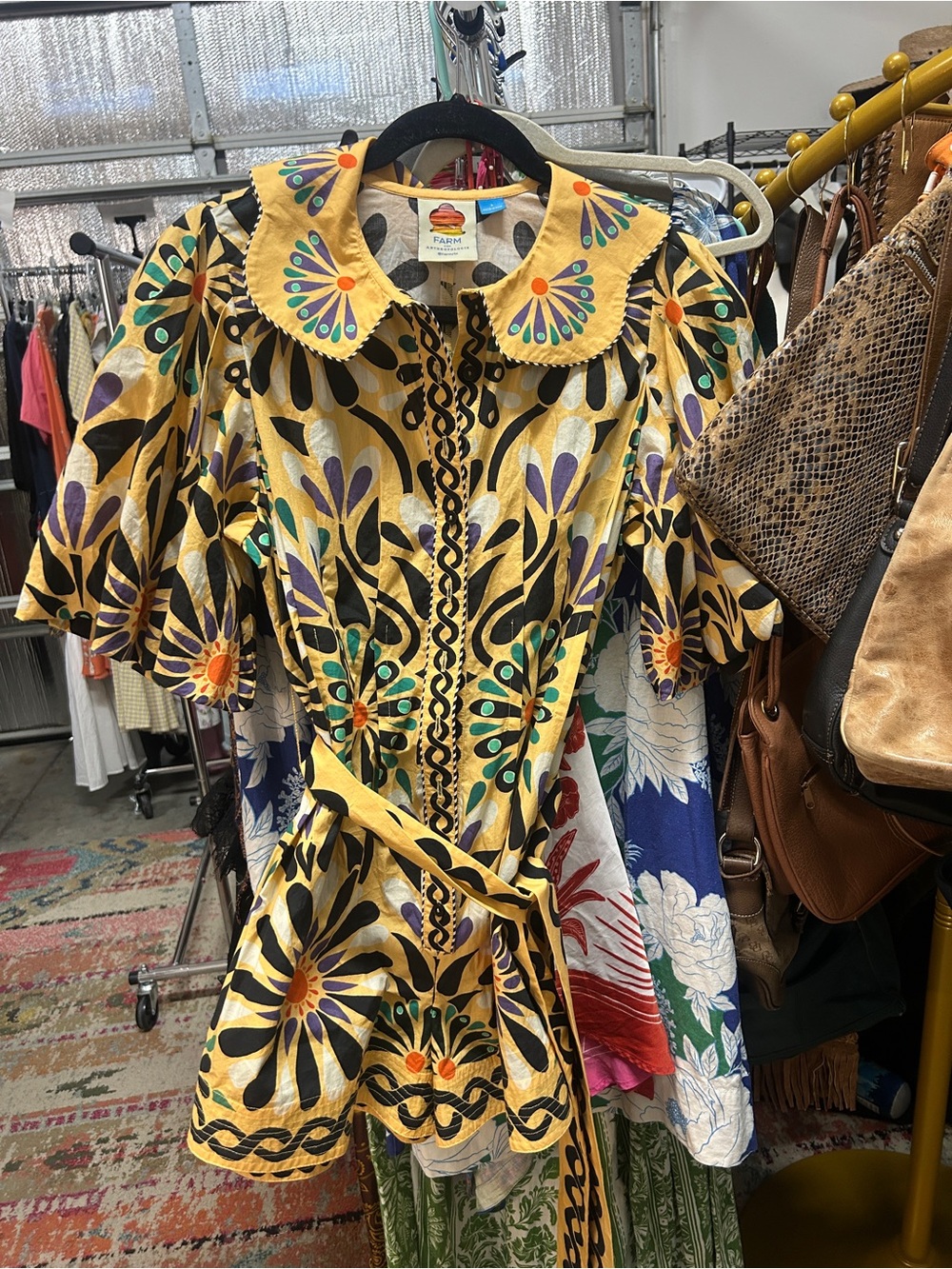 Farm Rio x Anthropologie Puff-Sleeve Printed Romper - Picture 4 of 6